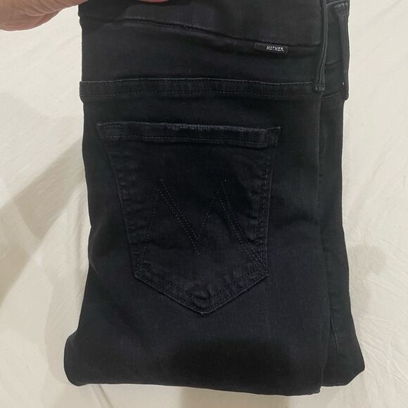 MOTHER Black The Looker Ankle Fray Jeans size 28 - Picture 6 of 6